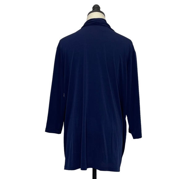 Harve Bernard 2-Piece Look Tank and Cardigan Pullover Top Blue Size 1X - Picture 6 of 8